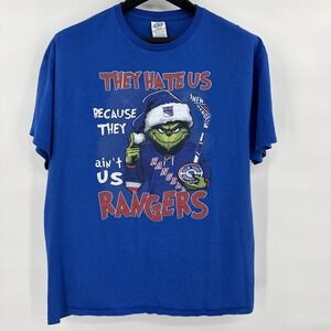 New York Rangers The Grinch Christmas Delta Graphic T-shirt Hockey Adult Sz XL‎
